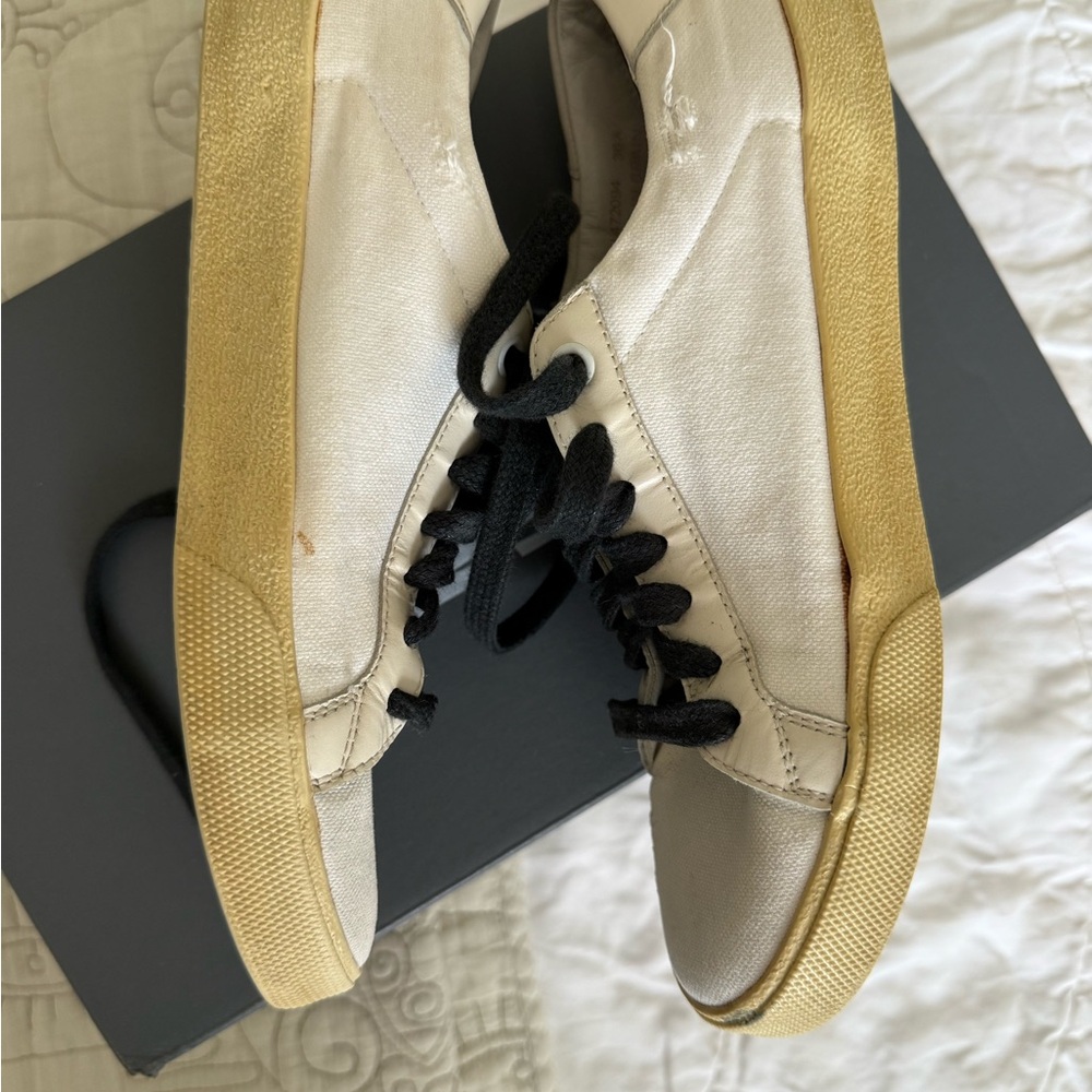Saint Laurent White and Black Sneakers - Picture 6 of 11